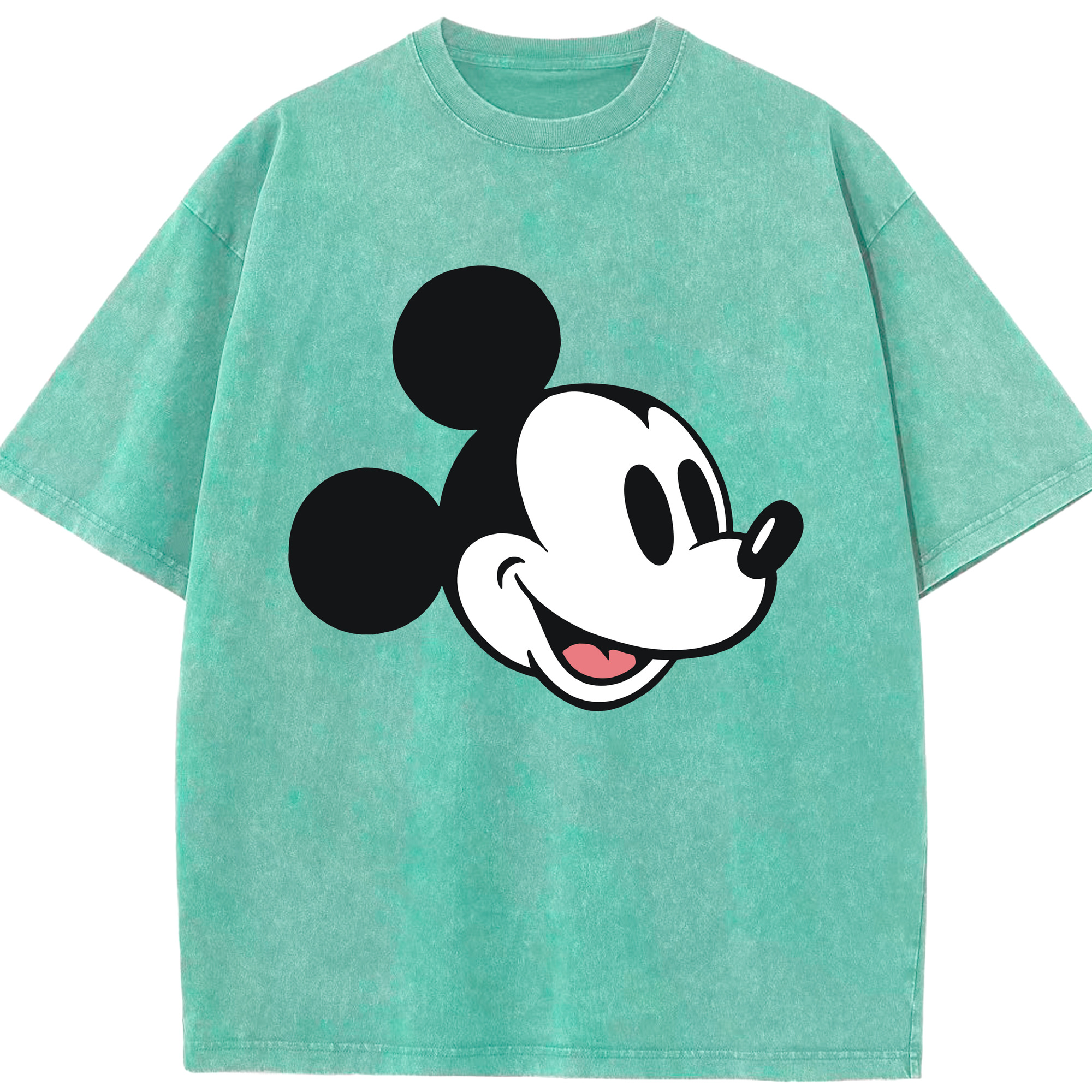 （画像用） ミッキーマウス Mickey Mouse 綿100% ヴィンテージ風 半袖Tシャツ（フロントプリント）
